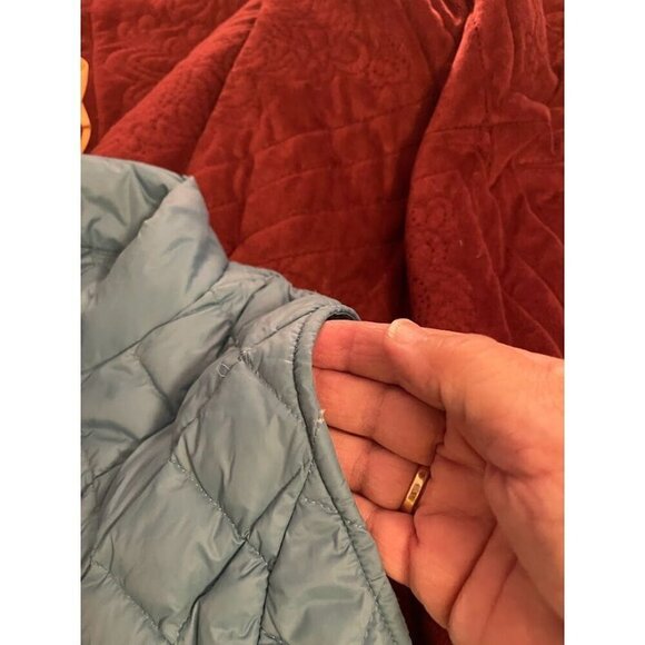 J. Jill Womens Down Quilted Vest‎ Size L Light Blue Nylon Shell & Lining - Picture 10 of 10